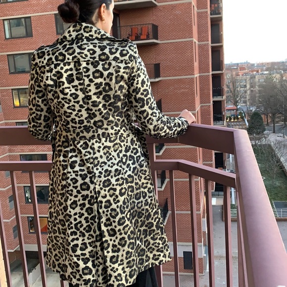 Alice + Olivia Leopard Trench Coat - Picture 7 of 14